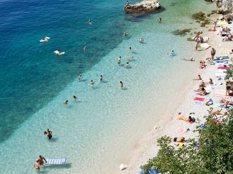 Sablićevo beach in Rijeka