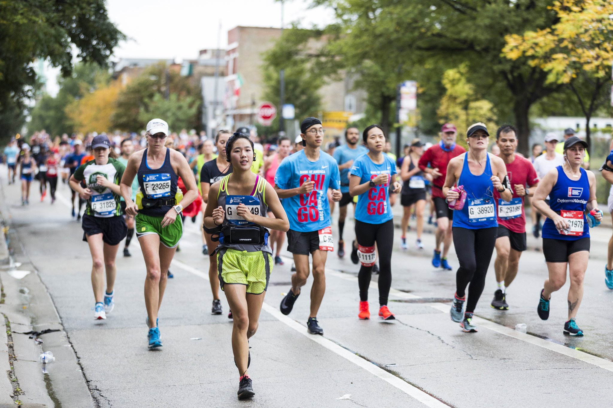 Photos from the course at the Chicago Marathon 2018