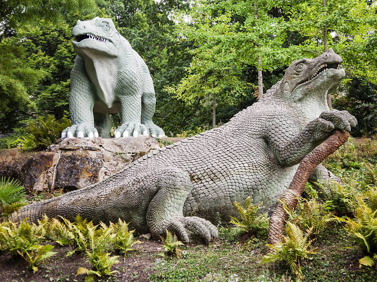 Spot dinosaurs in Crystal Palace Park