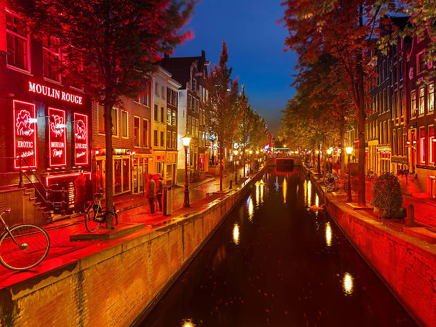 Get Amsterdam Red Light District Map Background