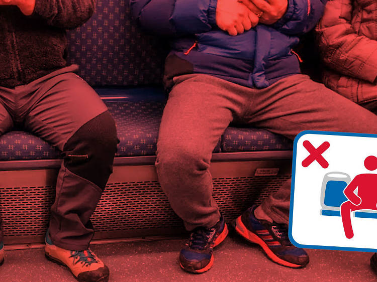 Public transport manspreading