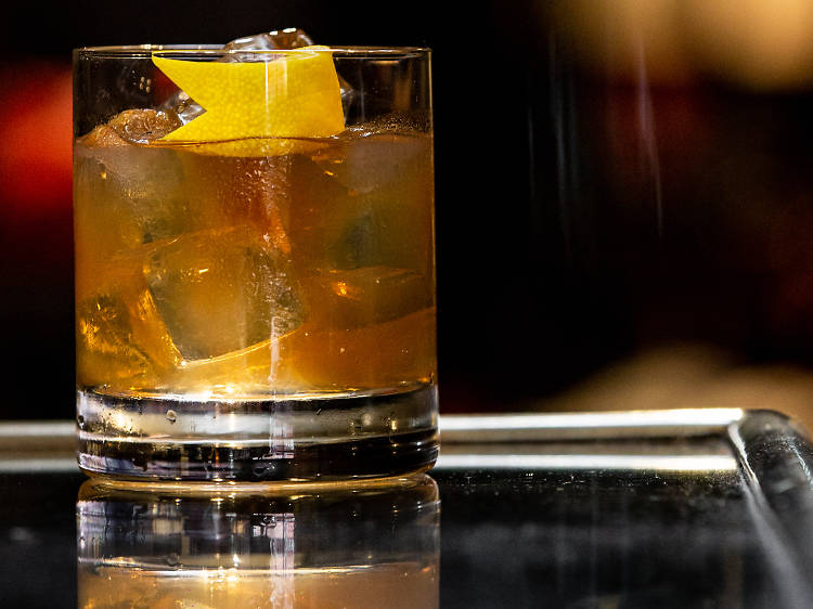 Sip on a Woodford Reserve Old Fashioned at Whisky and Alement