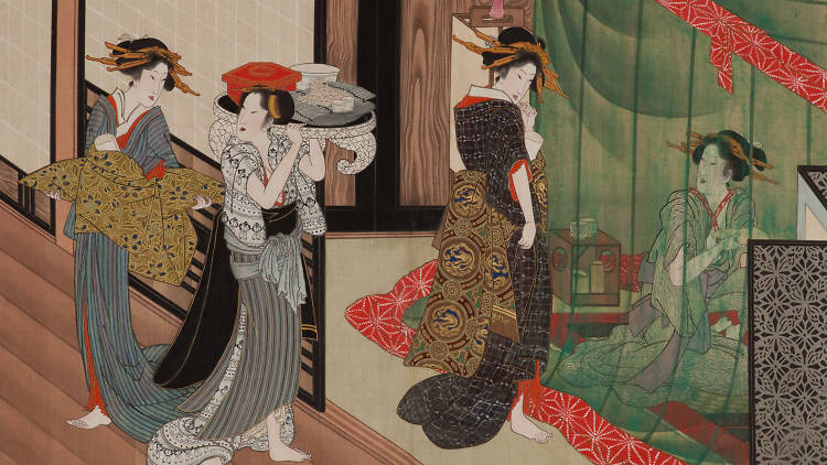 Utagawa Toyokuni. A painting from One Hundred Looks of Various Women, 1816.