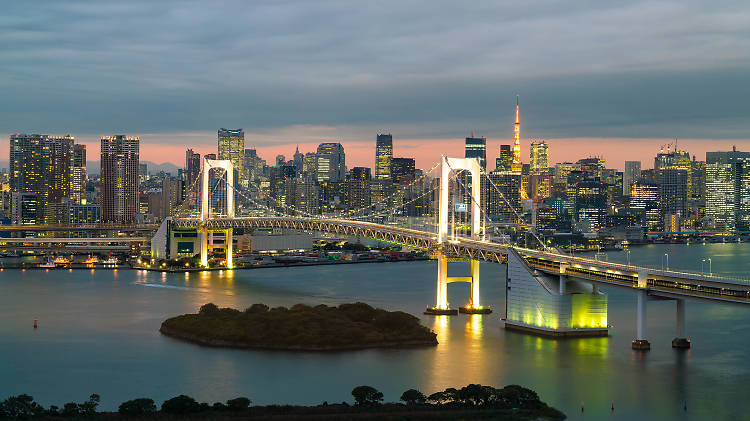 Tokyo skyline - rainbow bridge