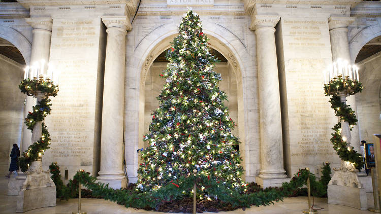 New York Public Library Christmas tree