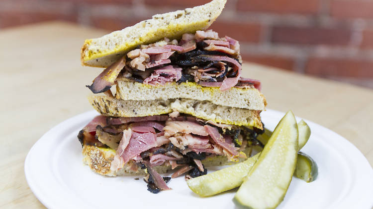 Pastrami sandwich from Canter's Deli in Pasadena for pickup or to go