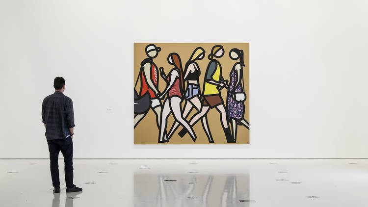 Installation view of Julian Opie artwork at NGV International. Photograph: Tom Ross.