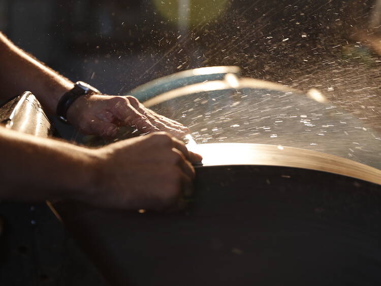 A knife sharpening class with Blenheim Forg