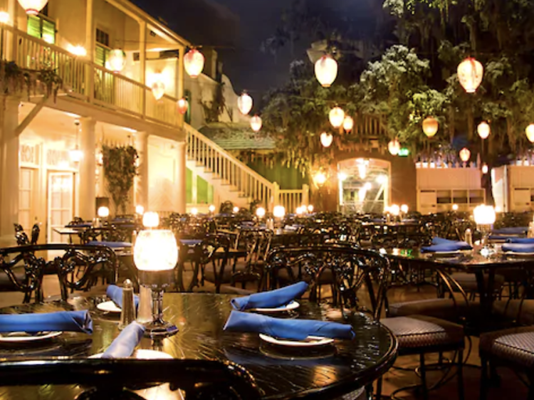 Try terraced dining at the Blue Bayou