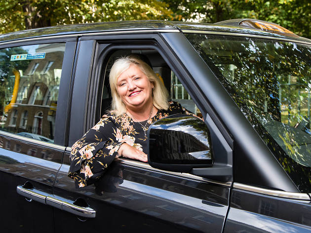 Karen Spates, female black cab driver Karen Spates, female black cab driver
