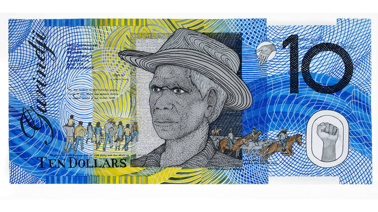 Ryan Prestley, 'Blood Money – 10 Dollar Note – Vincent Lingiari Commemorative', 2011