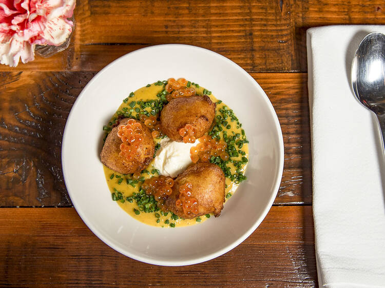 Potato puffs at Mary's Pizzeria