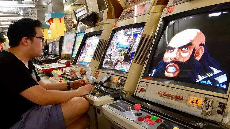 Exhaust your dollar coins at a video game arcade