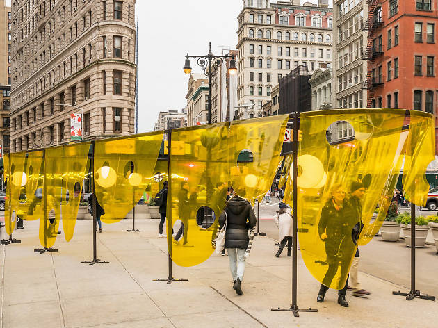 A captivating new sculpture has popped up in front of the Flatiron Building A captivating new sculpture has popped up in front of the Flatiron Building