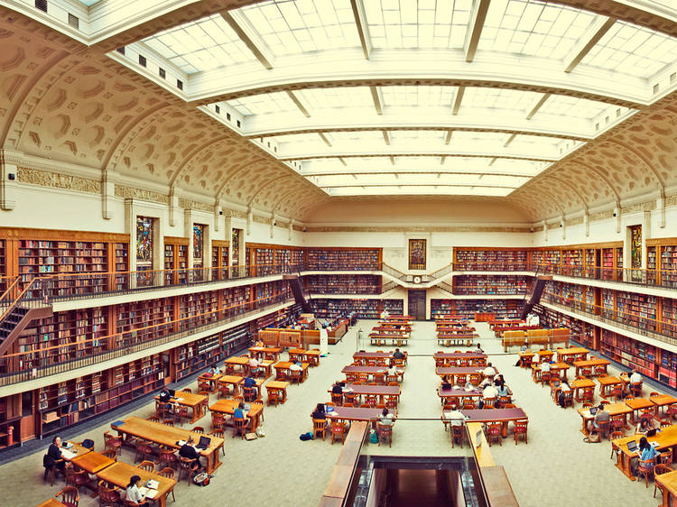 Thumb through the shelves of the State Library