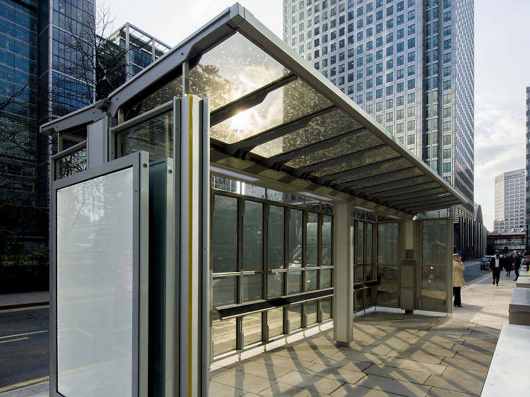 The solar-powered bus stop