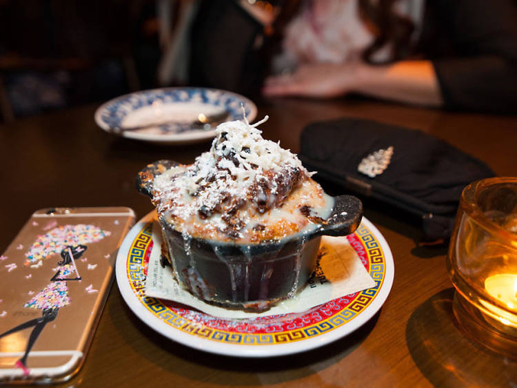 Coconut croissant bread pudding at Phuc Yea