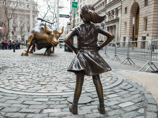 Fearless Girl statue has been moved from its spot opposite the Wall Street Bull Fearless Girl statue has been moved from its spot opposite the Wall Street Bull