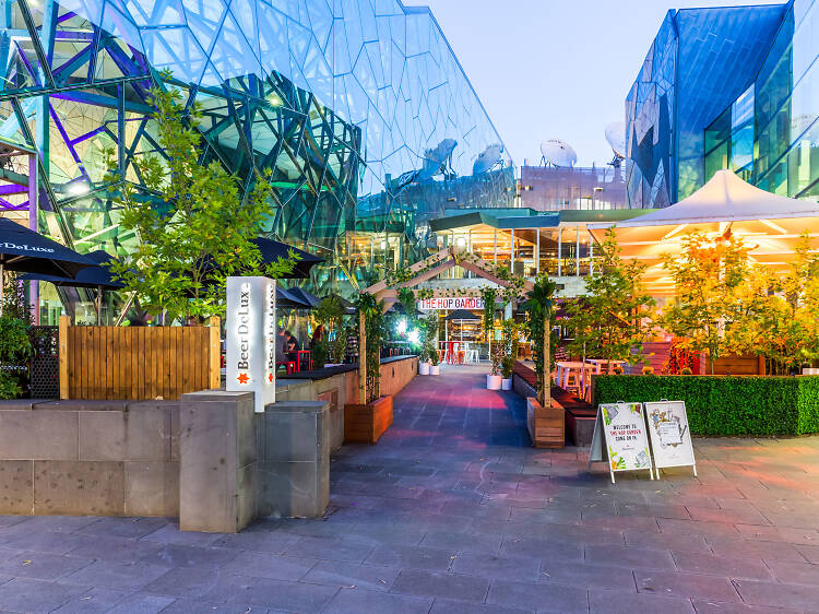 Beer garden in the CBD.