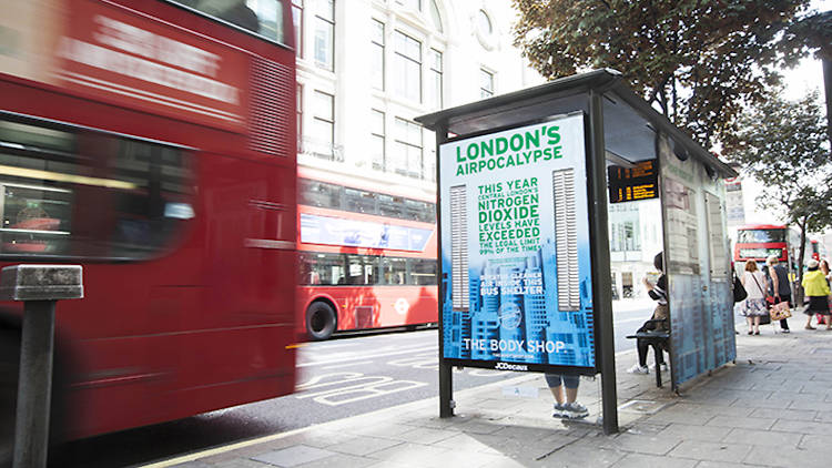 Anti-pollution bus stops