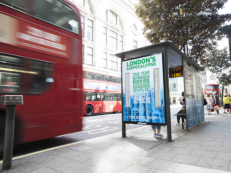 Anti-pollution bus stops