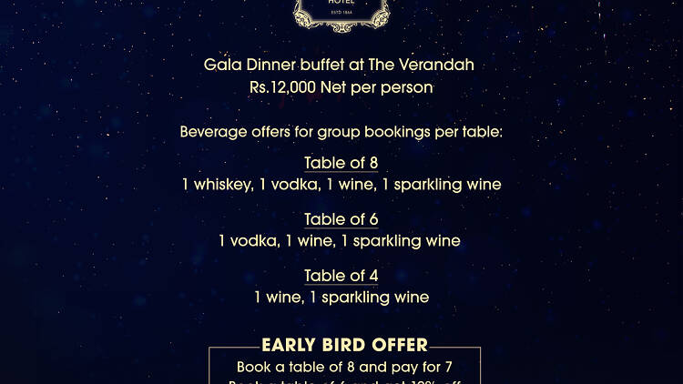 New Year's Eve at Galle Face Hotel