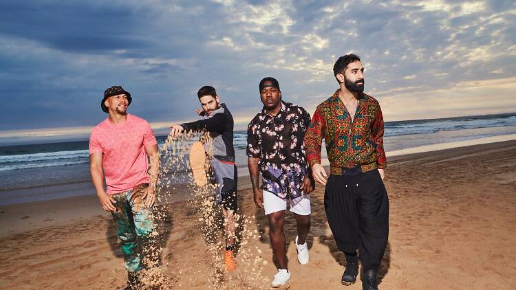 Band on the beach.