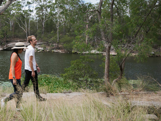 Lake Parramatta bush walks People walking at Lake Parramatta