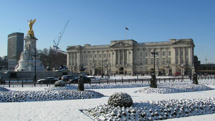 Snow at Buckingham Palace, February 2018