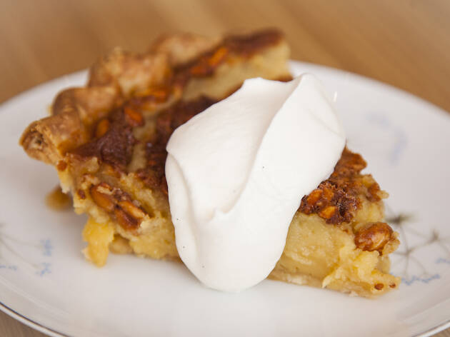 Nicole Rucker honey peanut pie at Fiona Bakery on Fairfax in Los Angeles