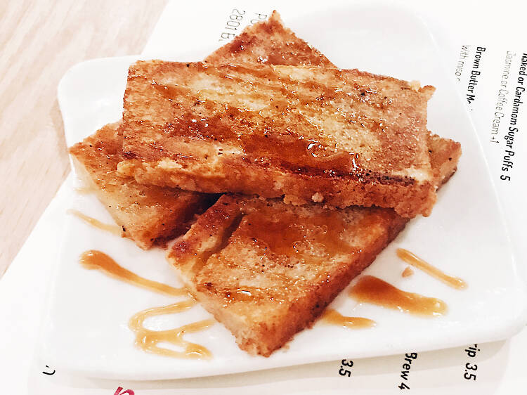 Brown butter mochi at Porridge & Puffs