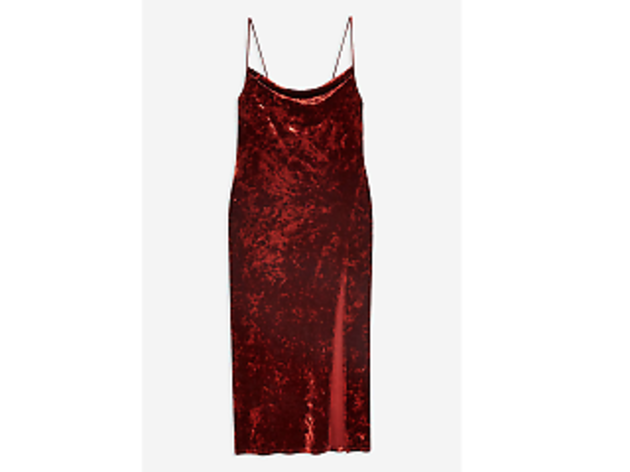 Velvet Cowl Midi Slip Dress Velvet Cowl Midi Slip Dress