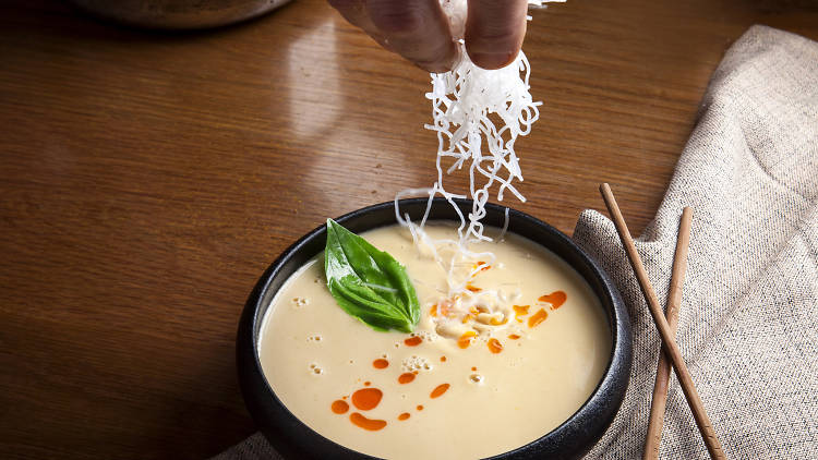 Basil Corn Pao Cao Soup - By Chef Shahaf Shabtay, Nithan Thai