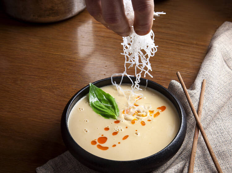 Basil Corn Pao Cao Soup - By Chef Shahaf Shabtay, Nithan Thai