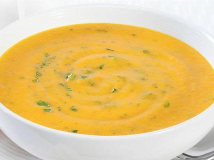 Creamy Orange Vegetable Soup - By Chefs Dror Rochberger and Eli Vered, Jars & Bowls
