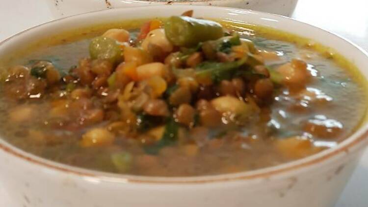 Chickpea, Spinach, and Lentil Soup - By Chef Eran Nachshon, Esperanto