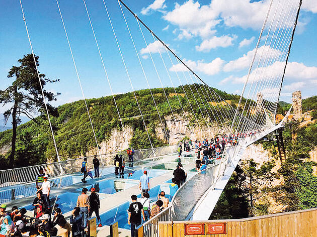 Ponte de vidro de Zhangjiajie Ponte de vidro de Zhangjiajie