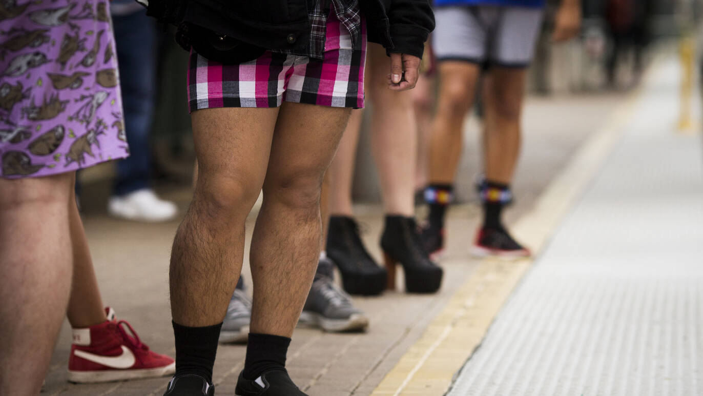Angelenos rode Metro in their undies during the No Pants Subway Ride