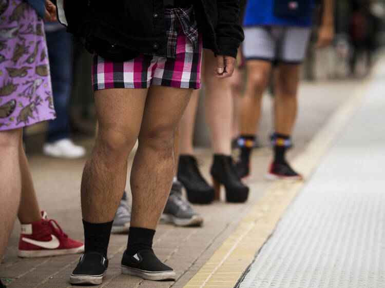Angelenos rode Metro in their undies during the No Pants Subway Ride