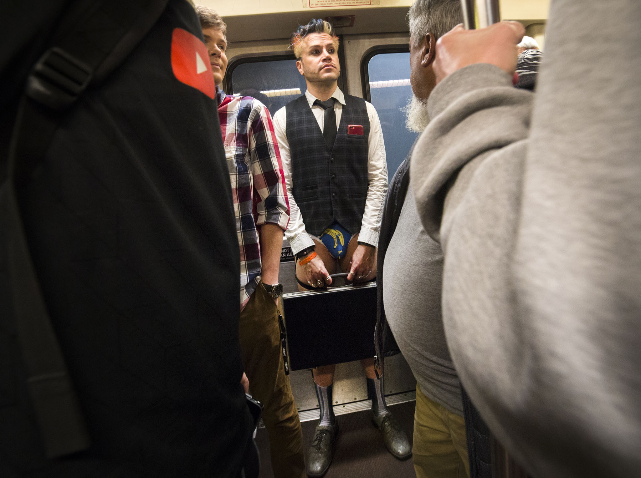 Angelenos rode Metro in their undies during the No Pants Subway Ride