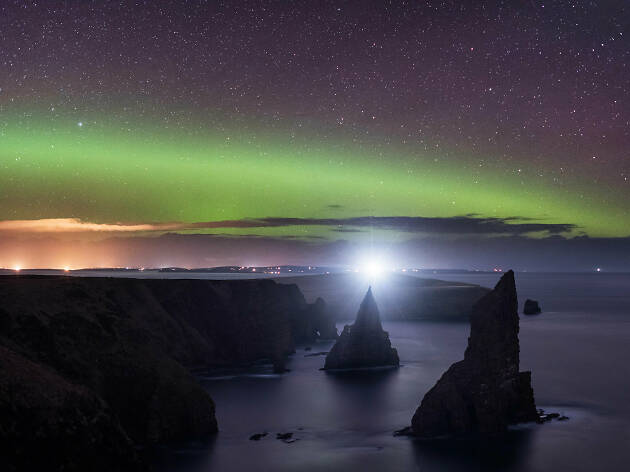 Duncansby Head, Northern Lights, Scottish Highlands Duncansby Head, Northern Lights, Scottish Highlands