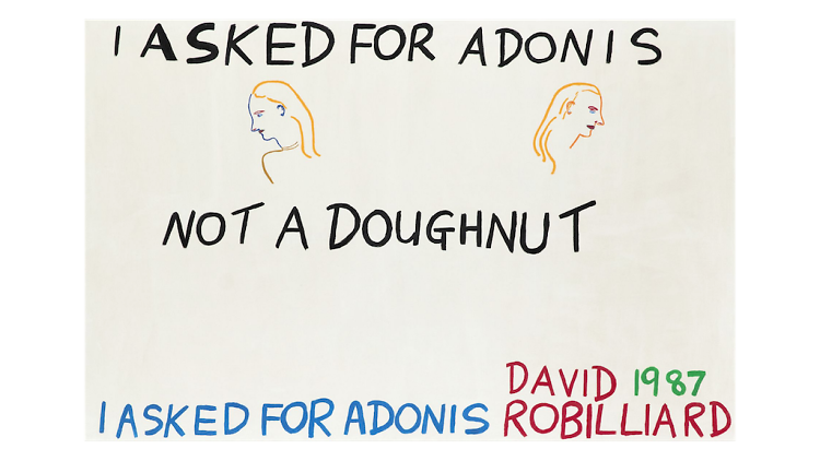 David Robilliard, I Asked for Adonis, Not a Doughnut, 1987