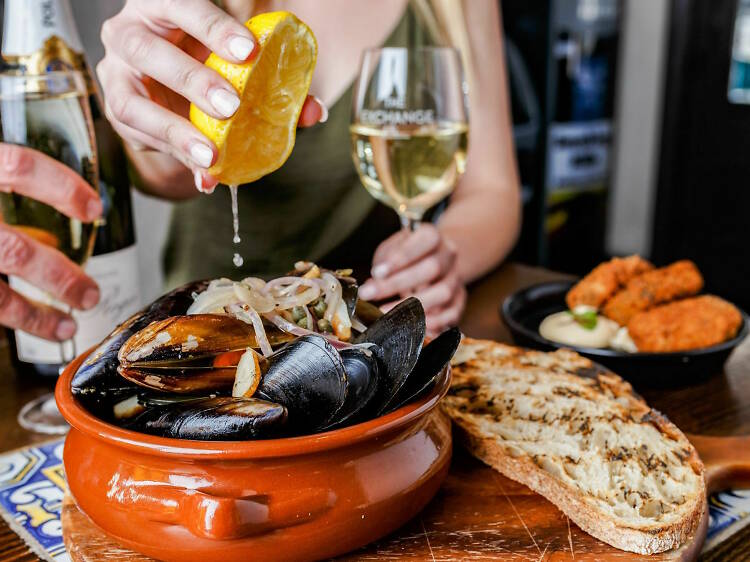 All you can eat mussels at the Exchange