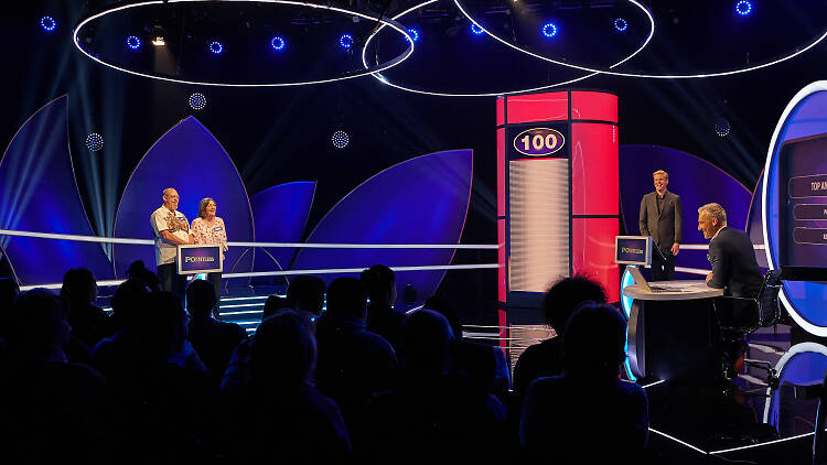 People watching a game show being filmed.