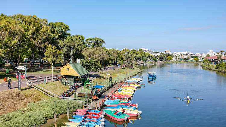 Paddle along the river