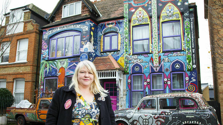 Carrie Reichardt outside The Treatment Rooms, Chiswick