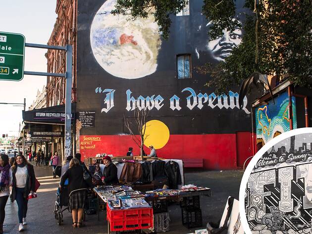 Newtown King Street 'I have a Dream' King Street street art 'I have a Dream'