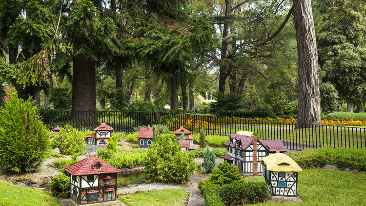 Explore a model Tudor Village at Fitzroy Gardens