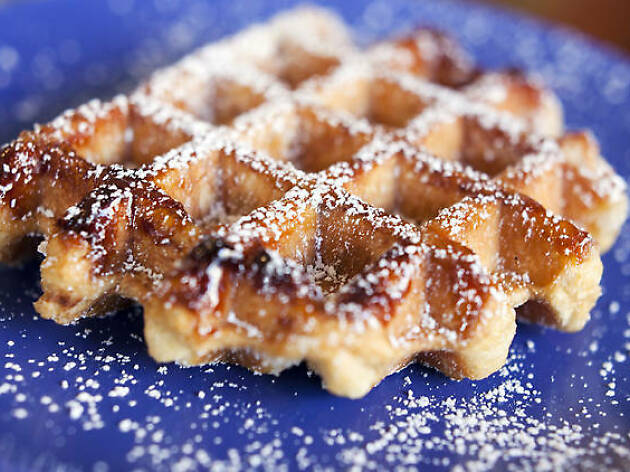 Waffles veganos con superfoods Waffles veganos con superfoods