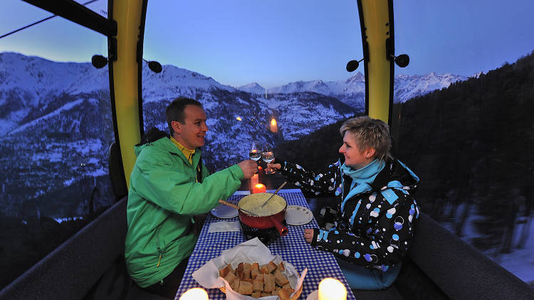 Feast on sky-high fondue